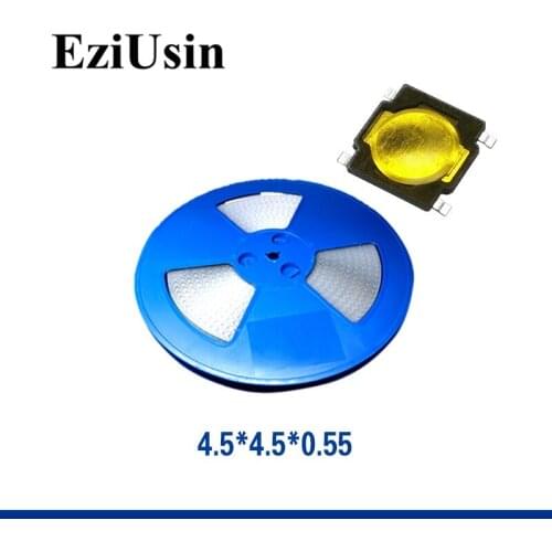 5000pcs In Tape One Reel TS-C001 4.5*4.5*0.55 5*5 Tactile Tact Touch Button Micro Switch Film 4.5x4.5x0.55 Metal Snap Dome