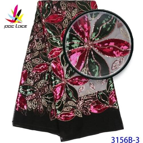 African Lace Fabric 2020 High Quality Lace Nigerian Wedding Lace 2020 3D Sequin Fabric Embroidery Tulle Lace Fabric