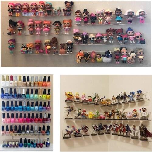 Acrylic Makeup Cosmetics Storage Box Book Dull Shelf Wall Hanging Nail Polish Display Stand Jewelry Organizer Case