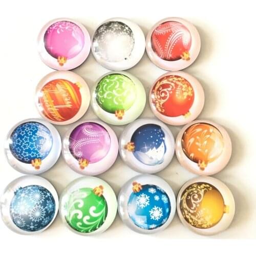 Free shipping (14pcs/lot) Dia.3cm Colorful Christams Ball Fridge Magnet Lovely Whiteboard Message Sticker Christmas Decoration