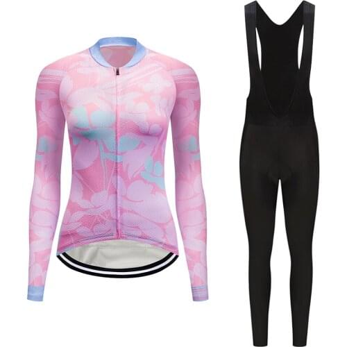 Quick-dry bicycle clothing 2021 women cycling clothes long sleeve mtb bike jersey set female suit maillot dress wear uniform kit
