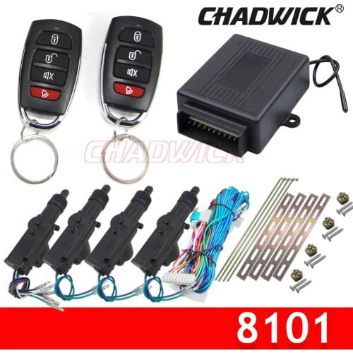 CHADWICK 8101 Car accesories DC 12V Universal auto Central door lock CAR 4 Actuator and Hardware remote control door locking kit