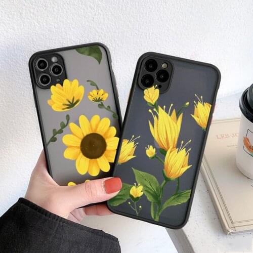 Flower Sunflower Chrysanthemum Phone Case For iPhone 7 8 6S Plus SE 2020 11 12 Pro Max XS Max XR X Shockproof Back Cover Fundas