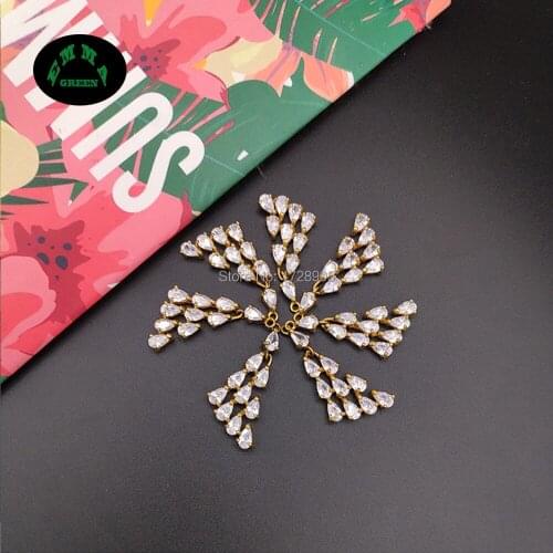 Zircon Charms for Earrings 20pcs Long Dangle Zircon for Jewelry Making Long Zircon Pendant Crystal Zircon Accessories diy