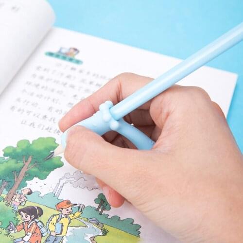 DELI Pupils Pencil Holders Toppers Student Pen Grip Posture Correction Children Pencil Holder Writing Aid Office School Supplies