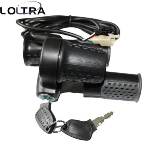 E-bike Twist Throttle WUXING 24/36/48/60/72V Half-Bar Electric Bicycle Twist Throttle with electric lock