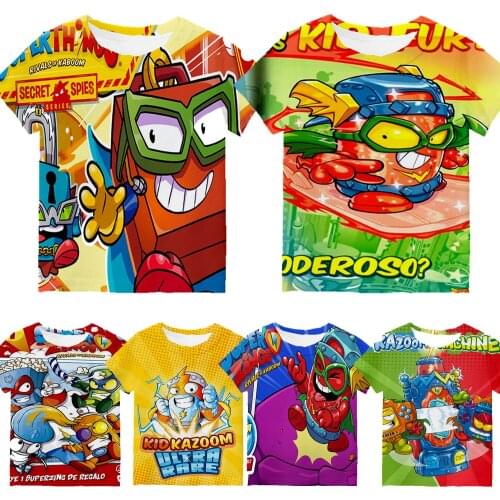 Boys Super Zings 3D Print T shirts Kids Cartoon Funny T-Shirt Children Superzings Tshirt Girl Clothes 2021 Summer Anime Tee tops