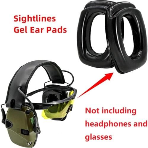Gel Sightlines Ear Pads For Howard Leight Impact Electronic Shooting Tactical Headset Silicone Replace the earmuffs