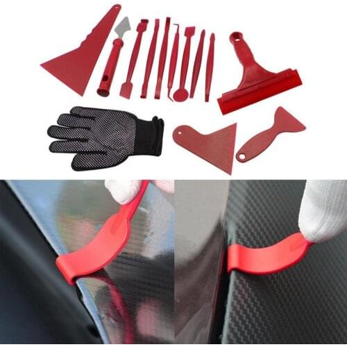 Car Wrap Film Tools Window Tint Film Corner Blades Car Removal Kits Squeegee Scraper Set Trim Removal Tools 13pcs