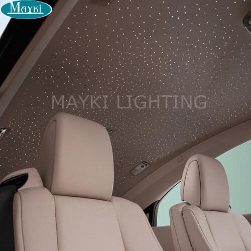 Maykit 12V DC 6W RGB Suitable Car Roof Top Ceiling Starfield Led Optical Fibre Light Engine With RF Remote Controller Star Sky