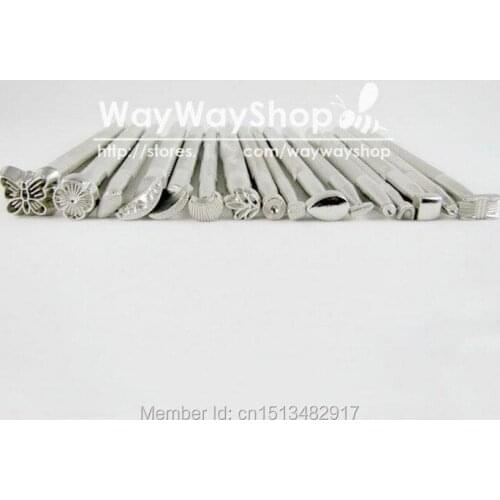 One set 16 pcs stamps stamping leather tool basic working saddle making craft