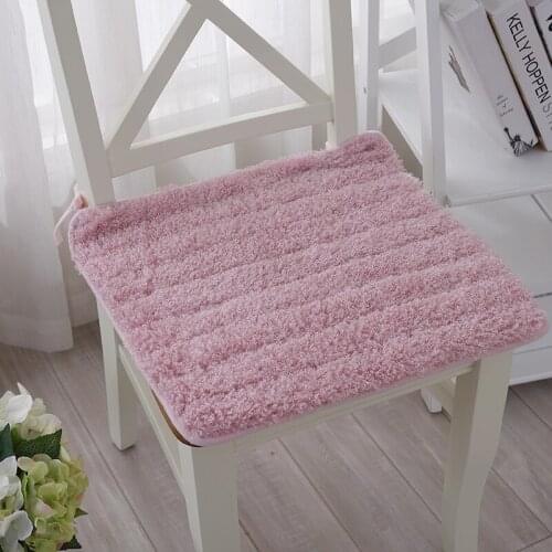 New Roll Plush Seat Cushion Thicken Soft Winter Sitting Pad Square Chair Cushion Pad Mat For Chair Sofa 40x40/45x45/50x50 Cm