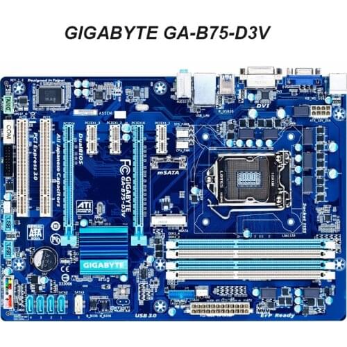 Original Motherboard For Gigabyte GA-B75-D3V LGA 1155 DDR3 B75-D3V Mainboard 32GB For Intel B75 Used Desktop Motherboard