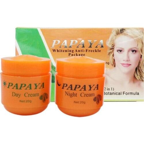 2pcs/set Day And Night Face Cream Papaya Vitamina C Whitening Cream Skin Care Anti Freckle Face Cream Face Cleaser Care