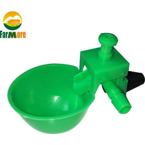 10-50 Sets Green Chicken Waterer Automatic Drinking Bowl for Chicken Coop Quail Poultry Chicken Fowl Drinker Farm Drinking cups