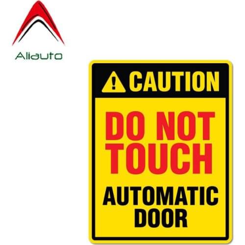 Aliauto Warning Car Sticker Decorate Do Not Touch Automatic Door PVC Waterproof Sunscreen Anti-UV Cover Scratch Decal,9cm*11cm