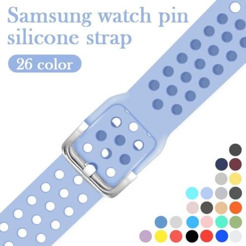 Silicone Watch strap for amazfit bip WatchBands 22mm 20mm Galaxy watch 46mm Samsung Gear sport S2 s3 Frontier Classic watch band
