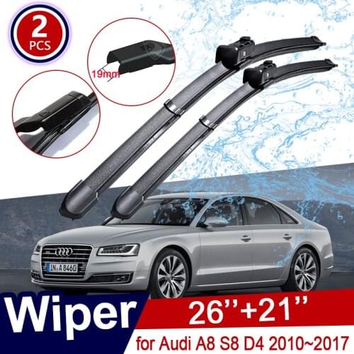 Car Wiper Blades for Audi A8 S8 D4 2010~2017 Front Windscreen Windshield Brushes Wipers Car Goods 2011 2012 2013 2014 2015 2016