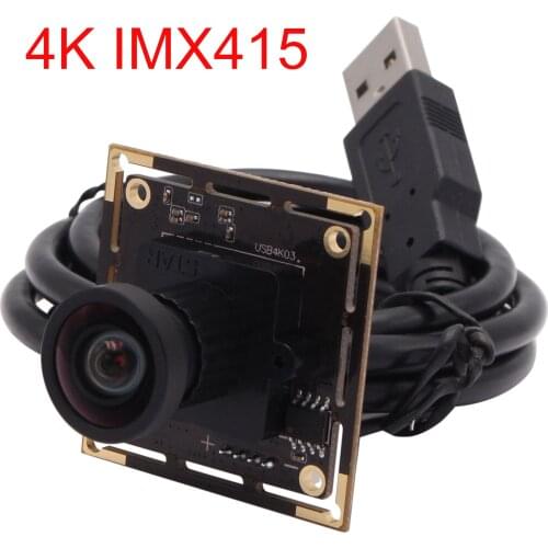 Wide Angle No Distortion USB Camera Module 4K 3840x2160 SONY IMX415 Mjpeg 30fps High Speed USB Webcam for Industrial Machines