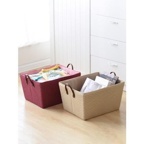 Foldable Japanese Thickened Household Clothing, Woven Laundry Basket, Toy Storage Basket, Snack Box, Storage Box