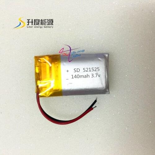 Tablet battery 521525 501525 Smallest 3.7v 140mah li-ion polymer battery 501527 Electric toothbrush battery with A quality