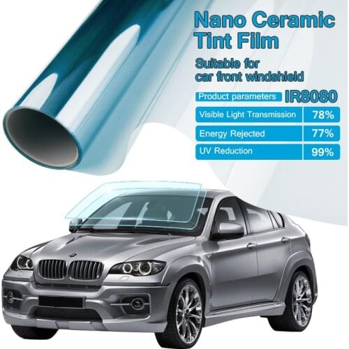 Light Blue 78% VLT Car Windscreen Tint Front Rear Window Foils UV 99% Solar Protection Film Tints 150cm x 100cm