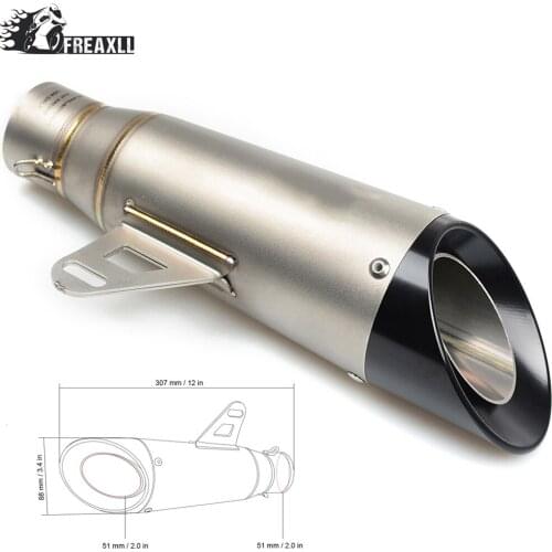 Universal Motorcycle Exhaust Muffler Pipe Modified Motorbike Muffler Scooter Exhaust Pipe Escape For 125 ABS 990 Super