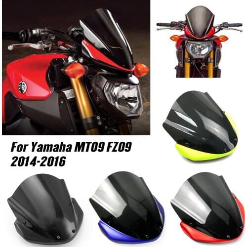 Windshield For YAMAHA MT-09 FZ-09 2014 2015 2016 Windscreen Pare-brise Wind Deflectors FZ MT 09 FZ09 MT09 Motorcycle Accessories
