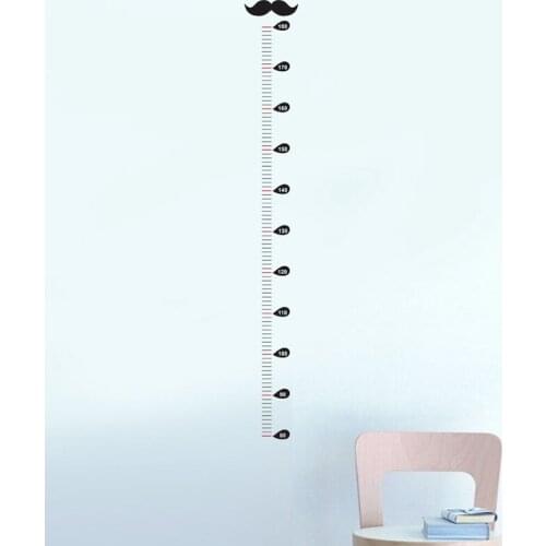 Beard Funny Height Measure Stickers Self Adhesive Growth Decal Kids Room Decor Mural Removable Carved Gauge Ruler