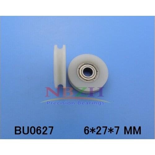 10pcs/lot7*27*7Miniature Bearing Shower room nylon v pulley wheels