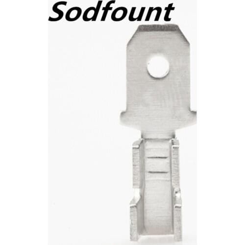 100pcs DJ615A-6.3A Insert 250 Terminal Block Wire Copper Connector Crimp Range 0.3-1.5mm2