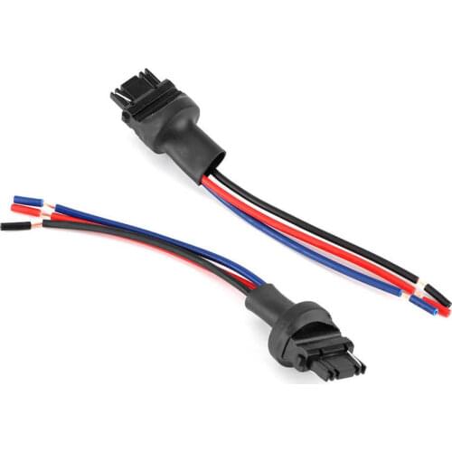 2X 3157 Male Socket Connector Car Bulb Adapter Wire for Turn Signal Light