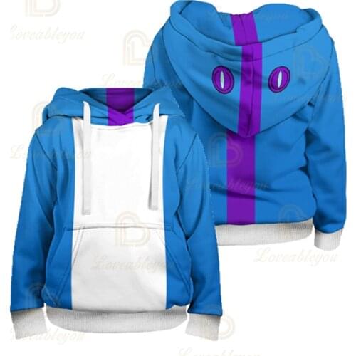 3D Star Clothes for Children Game Blue Leon Sweatshirt Kids Casual Star Hoodies Boys Cartoon Tops