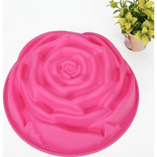 3D Rose Flower Shape Silicone Mold Cake Mold Creative Non-Stick Bread Mold Kitchen Mousse Mold Cake Baking Molds Random Color