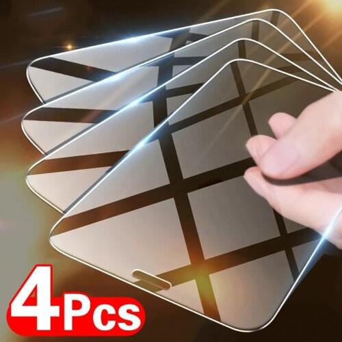 4PCS Tempered Glass for iPhone 11 12 Pro XR X XS Max Screen Protector on for iPhone 12 Pro Max Mini 5 5S SE 7 8 6 6S Plus Glass