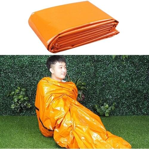 Car Accessories PE Material Reusable Emergency Sleeping Bag Survival Blanket Camping Tent Thermal Waterproof Outdoor Equipment