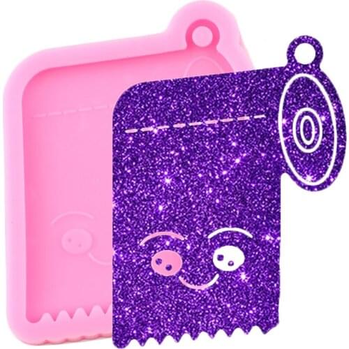 Shiny Glossy Tissue Box Silicone Mold DIY Craft Keychain Molds Resin Craft Necklace Mould Jewelry Making Necklace Moulds