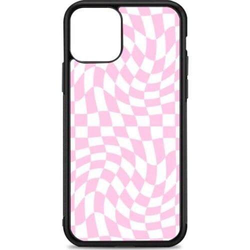 Pink Crazy Checkers Phone Case for iPhone 12 mini 11 pro XS Max X XR 6 7 8 plus SE20 High quality TPU silicon cover