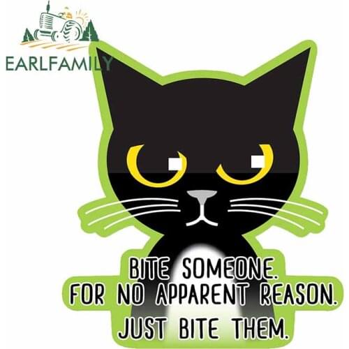 EARLFAMILY 13cm x 11.8cm For Cat Cat Sticker Fashion Decal Repair Vinyl Car Wrap DIY Custom Printing Waterproof Decoration