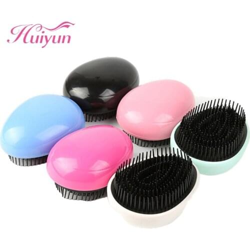Huiyun Egg Shape Hair Brush Detangler Portable Travel Comb Anti Static Detangling Massage Brush For Women Kids Curly Wet Dry
