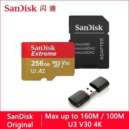 SanDisk Extreme/Ultra Micro SD 128GB 32GB 64GB 256GB 400GB Memory Card 32 64 128 GB Micro SD Card SD/TF Flash MicroSD U1/U3 4K