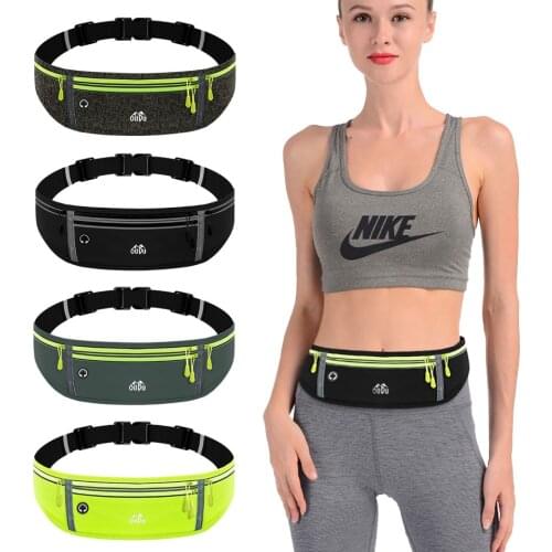 KoKossi Outdoor Running Waist Bag Equipment Waterproof Invisible Mini Belt Bag Sports Jogging Fitness Portable Reflective Bag
