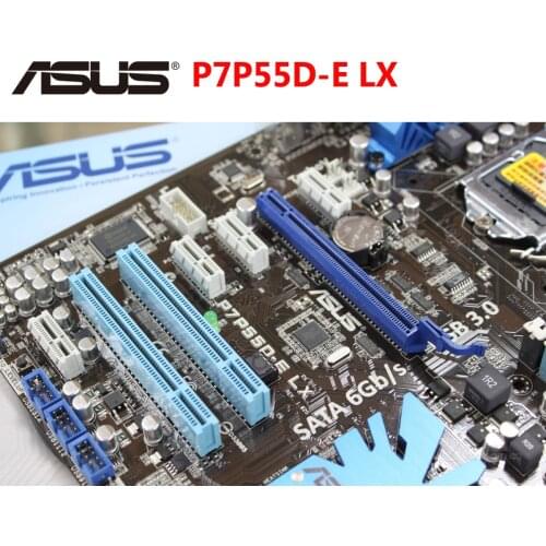 ASUS P7P55D-E LX Motherboard DDR3 16GB For Intel P55 P7P55DELX LGA 1156 Desktop PC Computer Mainboard SATA III PCI-E X16 Used