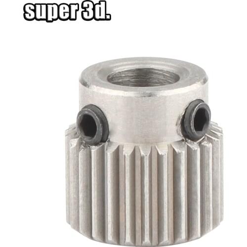 MK7 MK8 Extruder Drive Gear Bore 5mm 26 Teeth Stainless Steel Drive Feeding Gear Wheel for 3D Printer Extruder