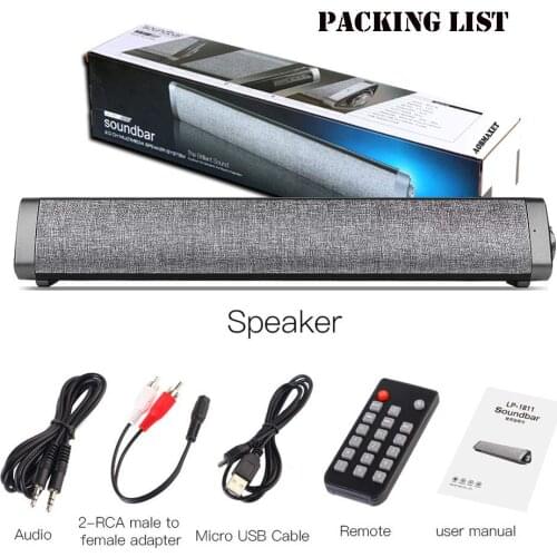 Rsionch Wall Echo Bluetooth Speaker TV Soundbar Subwoofer Home Theatre System Sound Bar Boombox Woofer Music Centre Loudspeaker