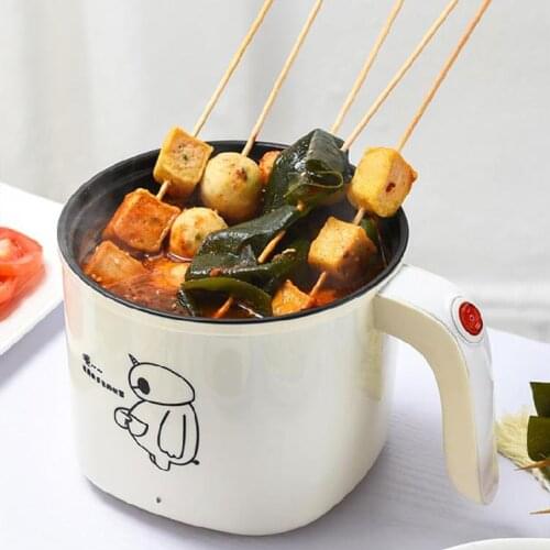 Dormitory small power electric cooker without coating pink double-layer cooking pot cooking small cooking pot