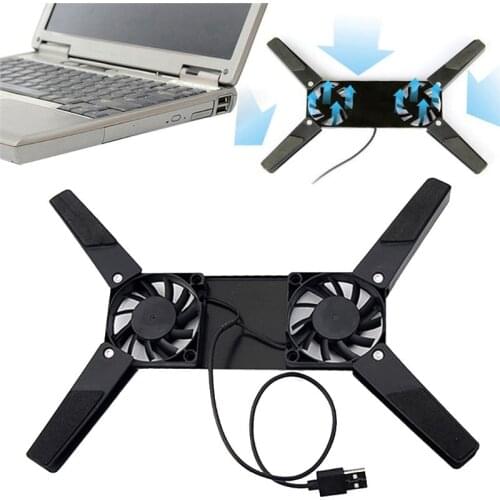 2021 New Folding USB Dual Fan Cooler Rotatable Cooling Pad Stand For PC Computer Laptop Notebook Macbook