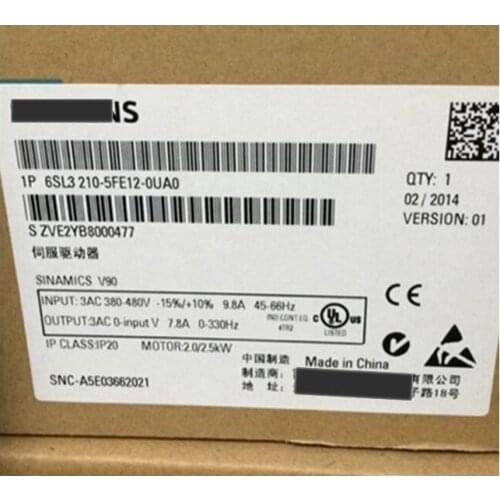 New original 6SL3210-5FE12-0UA0 V90 inverter 380-480V 6SL32105FE120UA0 spot