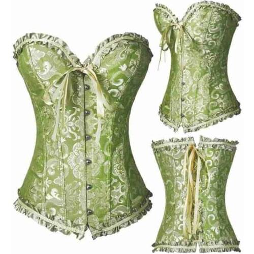 Sexy Women Gothic Lace Up Corset Boned Waist Trainer Bustier Top Corset Body Shapewear Slimming Clothing Plus Size Xs-6xl