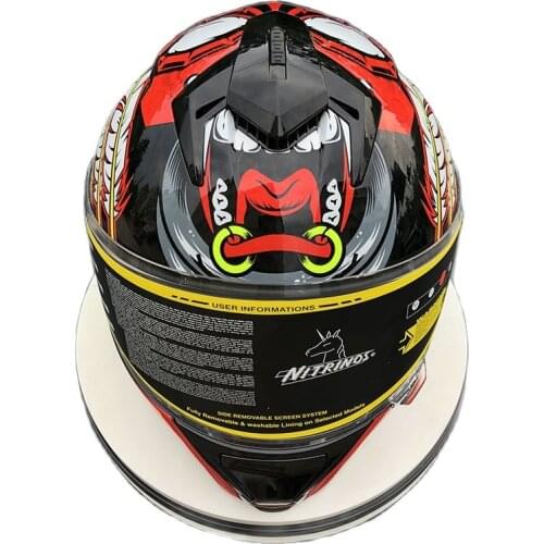 Full Face Riding Helmet Free shipping Brand NITRINOS Helmets Capacete Dual Lens Safety Helmet Good Quality ECE